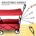 thumbnail image 2 of CLEARANCE! Outdoor Picnic Beach Camping Wagon Camping Cart Trolley Garden Trail Foldable Collapsible Folding Utility Cart Wagon, 2 of 9