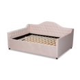 thumbnail image 3 of Baxton Studio Perry Contemporary Velvet Upholstered Full Daybed in Pink, 3 of 7