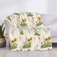 thumbnail image 3 of Naloa Flowers And Hens Flannel Fleece Throw Blanket for Bed Couch, Thick Blanket - All Seasons Suitable for Women, Men and Kids-50"x40", 3 of 6