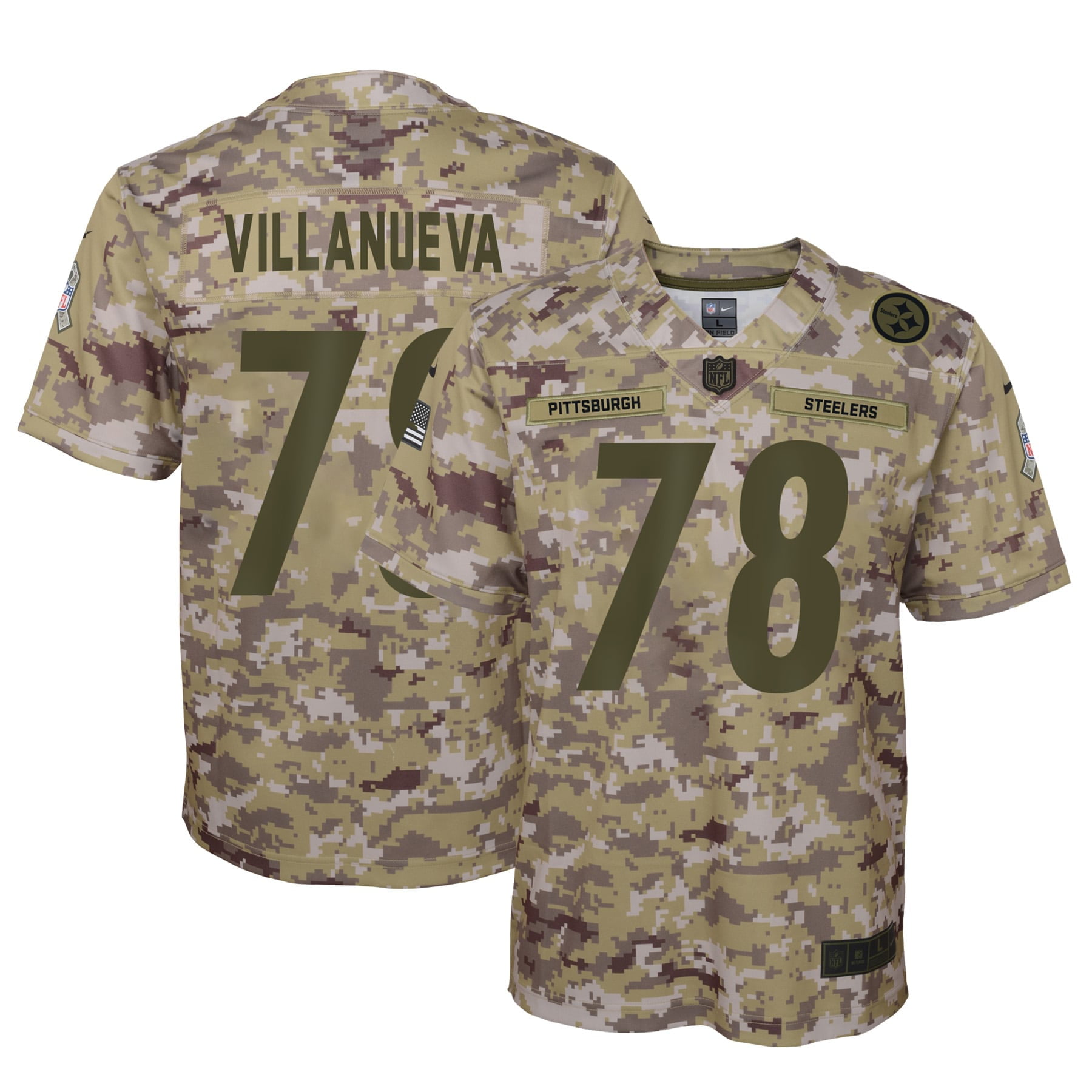 steelers villanueva salute to service jersey