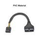 thumbnail image 2 of Cable Adaptador Cable Adaptador Cable adaptador USB 3.0 a USB 2.0 de 15 cm, macho de 20 pines a hembra de 9 pines, 2 of 7