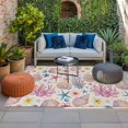 thumbnail image 2 of Beach Coastal Outdoor Rug for Patio/Deck/Porch, Non-Slip Large Area Rug 3 x 5 Ft, Summer Nautical Shell Starfish Coral Rustic Indoor Outdoor Rugs Washable Area Rugs, Camping Rug Carpet Runner, 2 of 8
