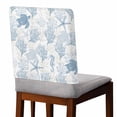 thumbnail image 2 of Summer Ocean Chair Covers Set of 6 Ombre Blue Coral and Turtle Chair Back Covers Stretch Removable Washable Slipcovers Protector for Dining Room Kitchen Party Decor, 2 of 5