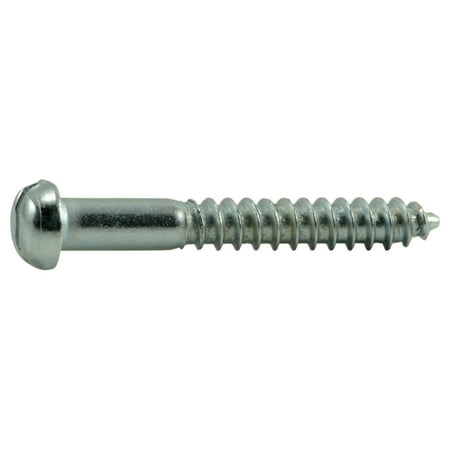 

#4 x 7/8 Zinc Plated Steel Slotted Round Head Wood Screws WSRS-083 (60 pcs.)