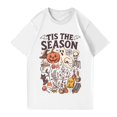thumbnail image 4 of Halloween Shirts Women Oversized Spooky Season Ghost T-Shirt | Oversized Halloween Shirts for Women Funny Pumpkin Ghost Skull Graphic Tees Fall Casual Short Sleeve Tops White M, 4 of 5