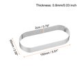 thumbnail image 2 of Uxcell 4pcs Perforated Cake Rings 5.91" Stainless Steel Oval Tartlet Ring, 2 of 6