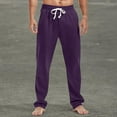 thumbnail image 2 of ADSSDQ Men's Casual Jogger Sweatpants with Pockets Cotton Sweat Pants for Mens Jogging Pants Winter Joggers Pants Dark Purple M, 2 of 5