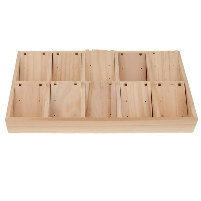 Caja de Almacenamiento de Adornos para Joyerías Yuyangstore Bandeja de joyería de madera