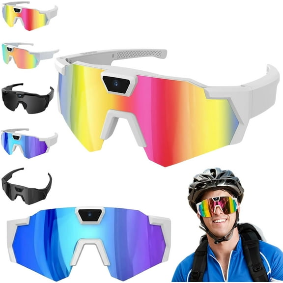 4K HD smart baseball glasses with built-in camera, featuring audio and video recording capabilities, suitable for skiing, outdoor cycling, and other sports.
