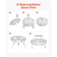 thumbnail image 5 of KFFKFF Fire Pit Heat Shield for Solo Stove Yukon, 27-inch Round Heat Reflector for Wood Burning Fire Pit, 304 Stainless Steel Heat Distributor, Removable Cover for Outdoor Camping, 5 of 9