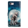 thumbnail image 4 of Wallet Case for iPhone SE 2022/2020, for iPhone 8/iPhone 7 with Colorful Painting PU Leather Magnetic Flip Cover, Soft TPU Shockproof Card Slots Holder Kickstand Protective Case,Wolf, 4 of 8