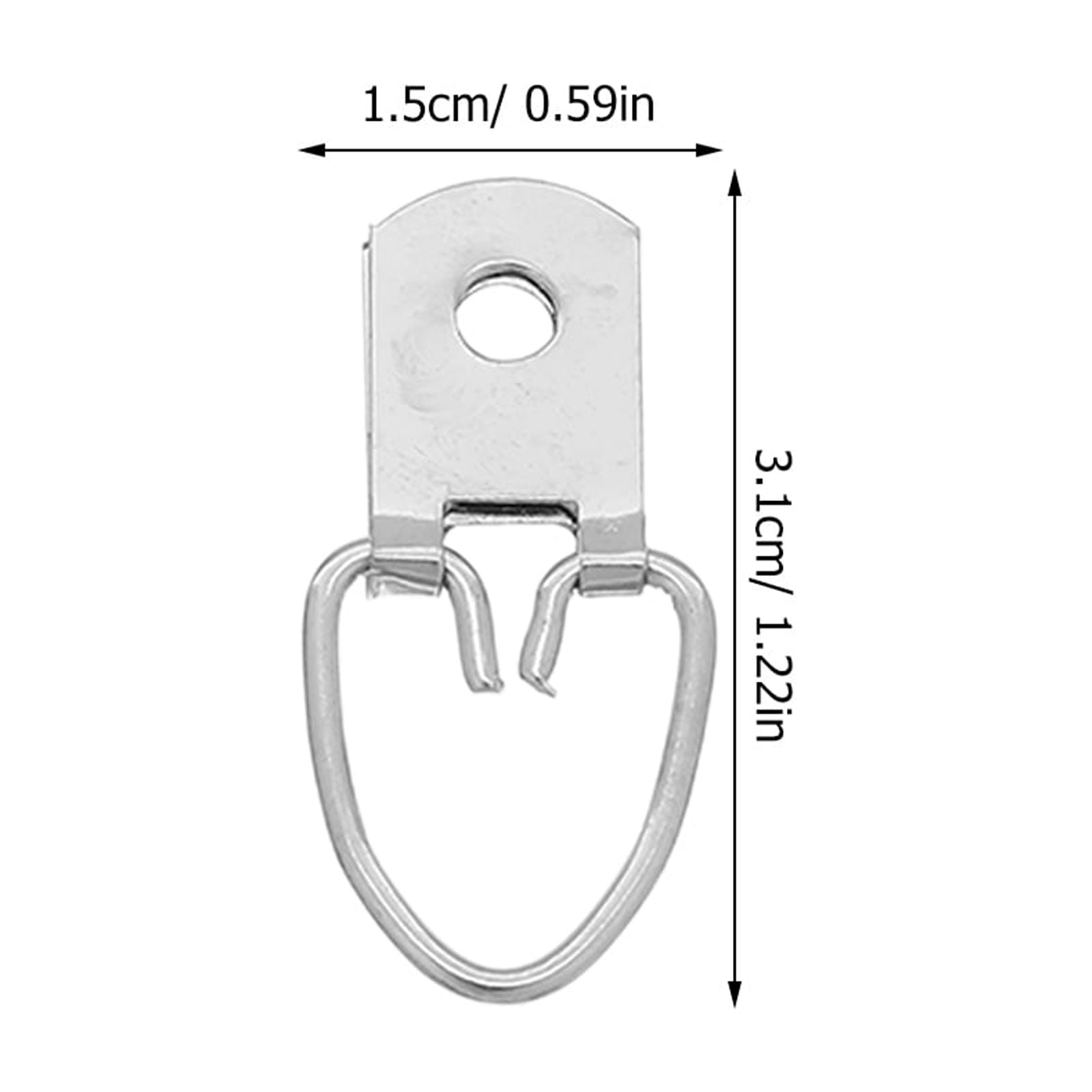EXHUMKY 500 Pieces Stainless Steel D- Picture Hanging Hardware for Wall Frames and Art Displays