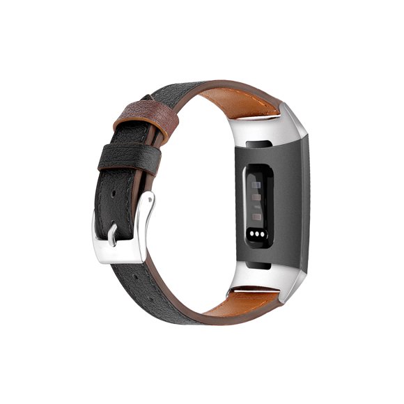 Leather Watch Band for Fitbit Charge 3, Soft Replacement Bracelet Wristband Strap Watch Band for Fitbit Charge 3 & 3SE Men Women