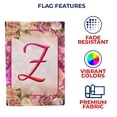 thumbnail image 5 of America Forever Spring Monogram Garden Flag Letter Z 12.5 x 18 inches Double Sided Vertical Outdoor, Yard, Lawn, Beautiful Floral Design, Garland, Roses and Summer Flowers Garden Flag, 5 of 5