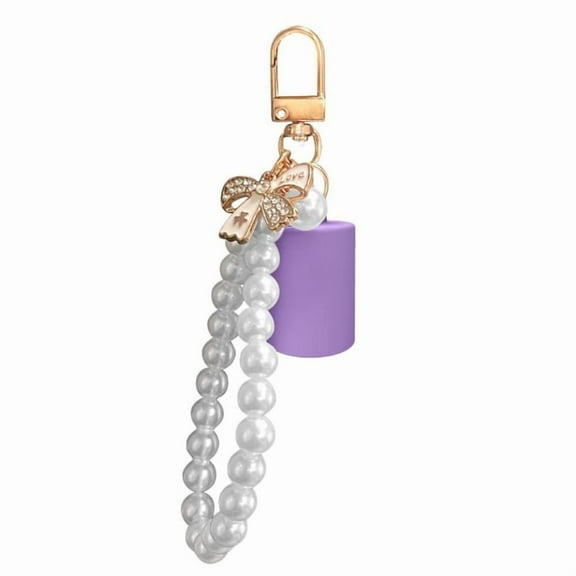 Portable Lip Balm Keychain Holder Cap Quick Release Clip Fashionable Design Multi Brand Compatible Travel Essential