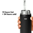 thumbnail image 3 of OXO Strive 24 oz. Insulated Wide Mouth Water Bottle with Straw Lid - Onyx, 3 of 8