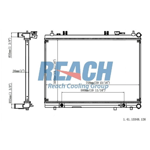 REACH 41-13348 Radiator for Nissan Pathfinder 2013, Automotive Radiator Replacement Part