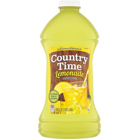 (4 pack) (4 Bottles) Country Time Lemonade Ready-to-Drink Soft Drink, 96 fl oz