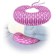 Sleeping Pillow After Surgery, Booty Butt Pillow for Sitting, Brazilian Butt Lift Support Cushion, BBL Chair Bed Post Surgery Supplies Recovery Foam, Donut Lifting Seat Cushion (Pink)