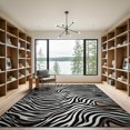 thumbnail image 2 of ODIKA Print Striped Abstract Motif Bold Inspired Centered Diagonal Zebra Flowing for Great Room, Indoor Open Concept, Large Living Low Profile Flatwoven, 2 of 7