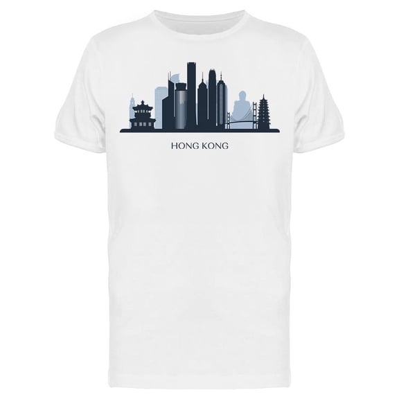 Hong Kong Buildings Silhouette Tee Men's -Image by Shutterstock