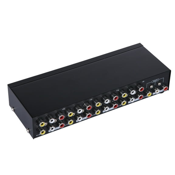 tegongse Manual 8Way A V Signal Switcher Box Manual 8 in 1 Out Video A V Switching Box A V Switcher Easy Manual Switching Device