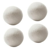 purcolt Wool Dryer Balls 4 Pcs Premium Wool Balls for Dryer Natural Fabric Softener Resuable Laundry Balls Reduces Clothing Wrinkles and Saves Drying Time