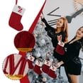 thumbnail image 2 of Calcetines de punto con letras navideñas, calcetines de punto bonitos, decoración de regalo de Navidad S7, 2 of 7