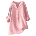 thumbnail image 4 of (2-Pack) Rinsvye Womens Solid Color Long Sleeve Mandarin Collar Blouse Women Clothing Timeless Design, 4 of 4