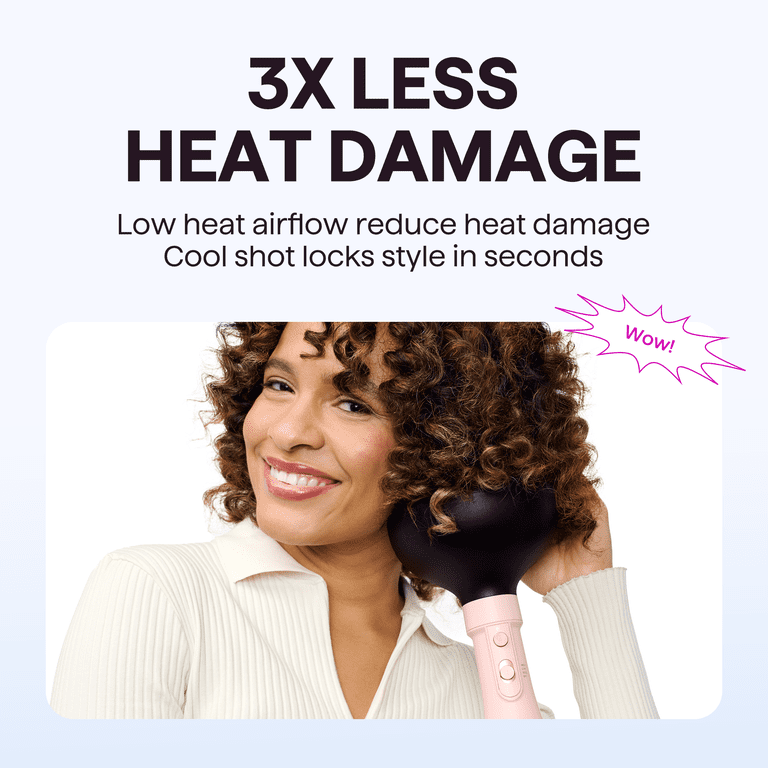 Wavytalk 5-in-1 Hair Dryer Brush, Pink photo 3