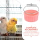 thumbnail image 2 of Tazón de comida para loros de acero inoxidable, plato de comedero para jaula de pájaros colgante extraíble para mascotas pequeñas, gatos, perros y pájaros, rosa para cajas y jaulas, 2 of 5