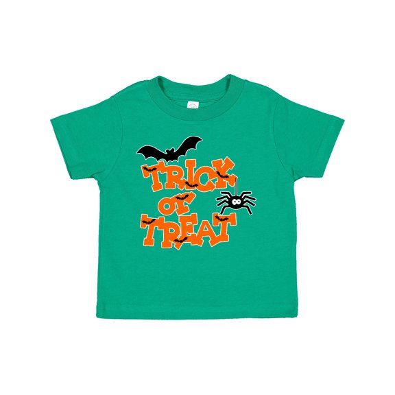 Inktastic Halloween Trick-or-treat with Spider and Bats Boys or Girls Toddler T-Shirt