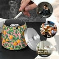 thumbnail image 4 of Yayeee Ashtray with Lid for Cigarette Smokeless Stainless Steel Home Ash Holder, Pink Oranges, 4 of 7