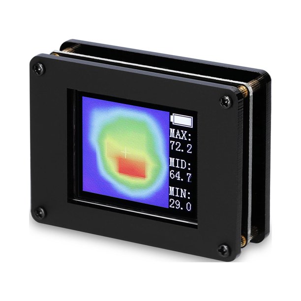 Cámara de Imágenes Térmicas de Infrarrojos Portátil Simple AMG8833_CP con Pantalla TFT de 1.8 Pulgadas Sensores de Temperatura Visualización de Temperatura Máxima y Mínima