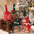 thumbnail image 2 of Handheld Christmas Eve Apples Gift Box Portable Canvas Christmas Gift Apples Candy Drawstring Bag for Christmas New Year Party, 2 of 4
