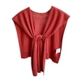 thumbnail image 1 of Birdeem Womens Fashion Solid Color Knitted Small Shawl Outwear Spring and Fall Shirt Shawl, 1 of 1