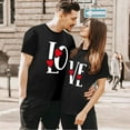 thumbnail image 5 of Valentine's Day Floral Print Short Sleeve T Shirt For Men And Women Trendy Casual Top For Youth And Teens Womens Long Sleeve Spandex T Shirt Loose Casual T Shirt Womens Athletic Tee Women Summer, 5 of 5