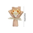 thumbnail image 2 of Handmade Knitted Yarn Flower Bouquet, 5.9in Crochet Floral Gift for Mother Day and Teacher Day, Eternal Artificial Flower Arrangement, 2 of 7