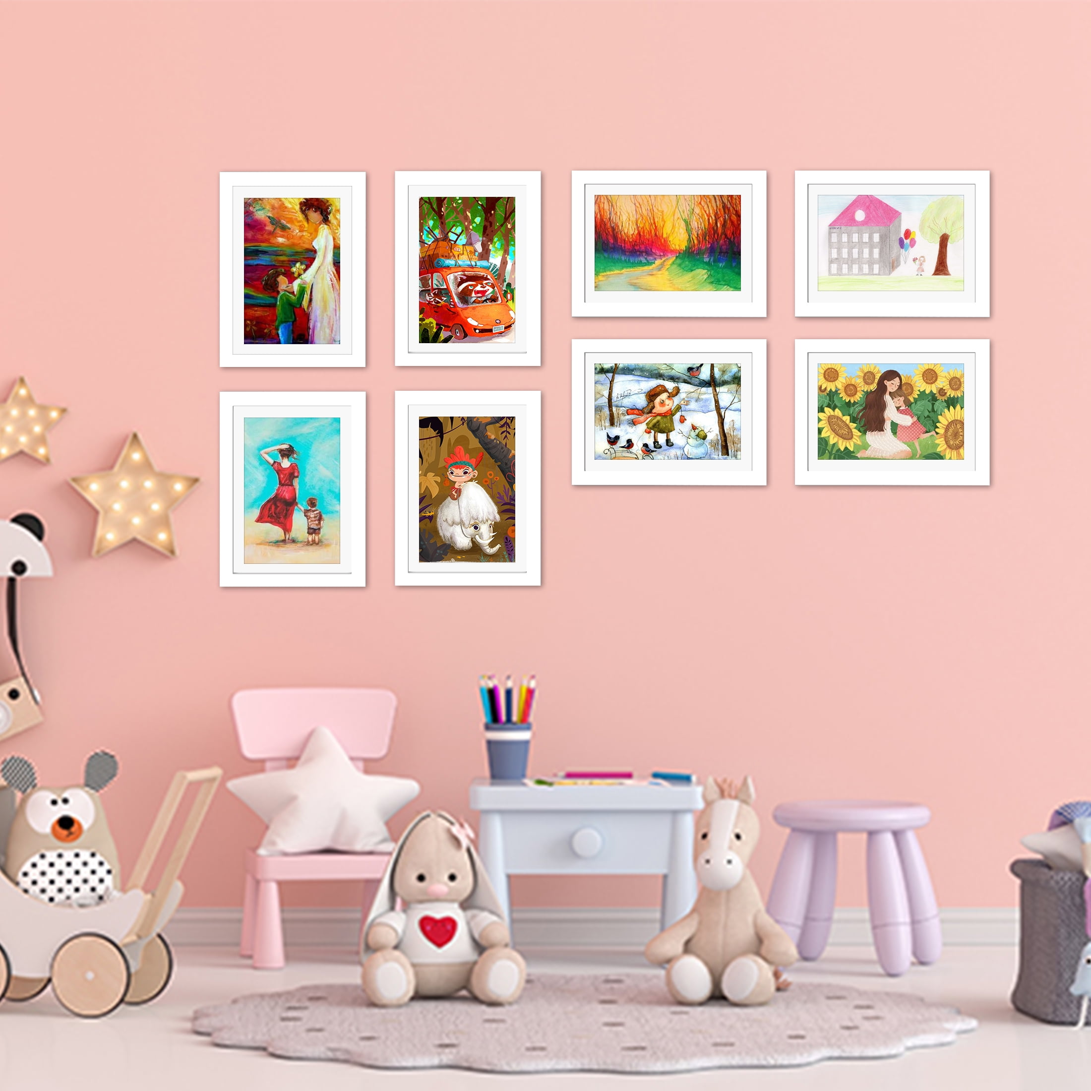 Kids Art Frame  ATOBART Front Opening Kids Artwork Frames Picture