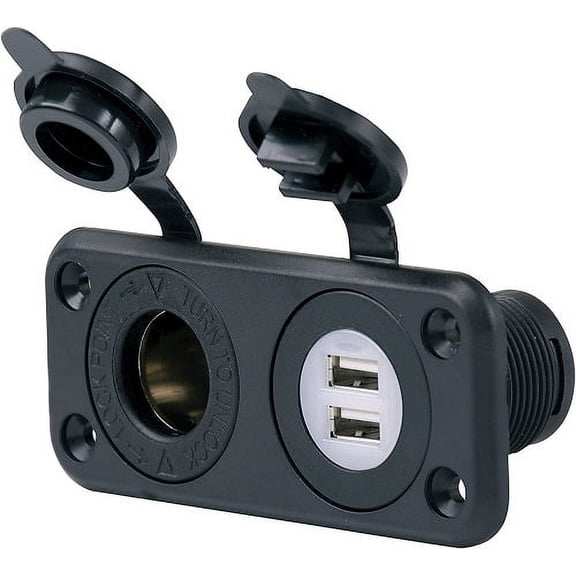 MARINCO SEALINK DELUXE DUAL USB CHARGER & 12V RECEPTACLE