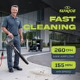 thumbnail image 4 of Sun Joe 6-Amp 155 mph Corded Handheld Leaf Blower, Light-Duty Lawn Tool, Gray, 4 of 6