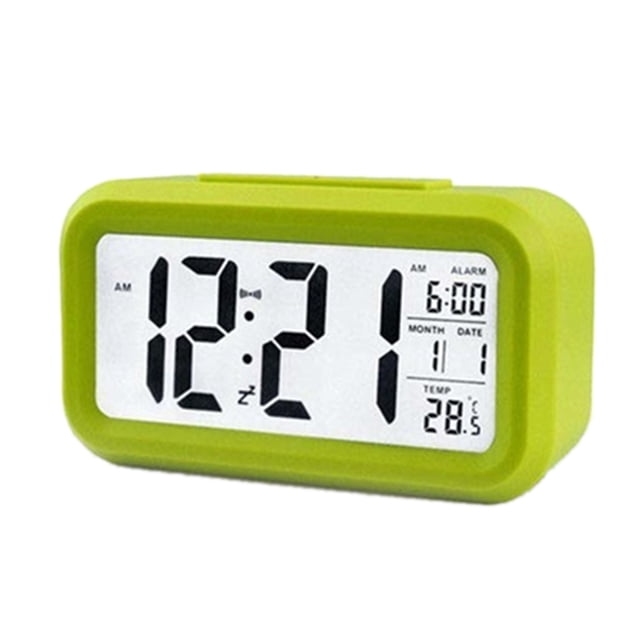 Reloj de escritorio eléctrico Alarma electrónica Reloj digital con pantalla LED grande Reloj de escritorio con calendario de tiempo de datos kenally JJ19089-02B