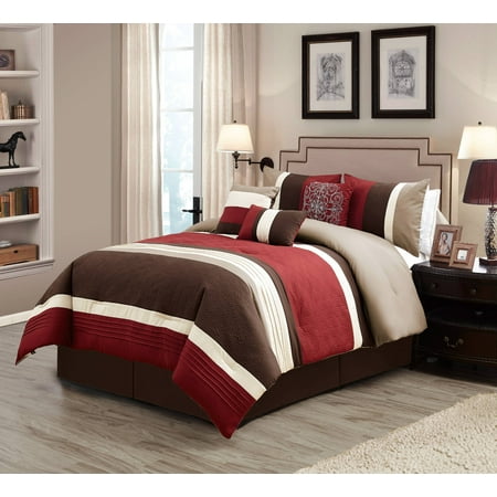 Unique Home 7 Piece Collection Comforter Set Abstract Medallion