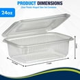 thumbnail image 3 of Clear Plastic Hinged Take-Out Containers  Clamshell Food Containers for Dessert, Cake, Snacks, Salads  Disposable, Leak-Resistant, Stackable  Takeout Tray with Secure Lid Closure 200 Pack, 24 oz, 3 of 7