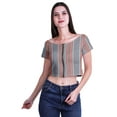 thumbnail image 2 of Moomaya Tunique Courte en Viscose Imprimée à Manches Courtes avec Fermeture Éclair pour Femmes Été, 2 of 4
