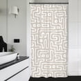 thumbnail image 4 of Small Stall Abstract Beige White Shower Curtain Boho Modern Minimalist Geometric Simple Art Line Trendy Neutral 36Wx72H Inch Aesthetic Fabric Decor Bathroom Polyester Waterproof 7 Pack Hooks, 4 of 6