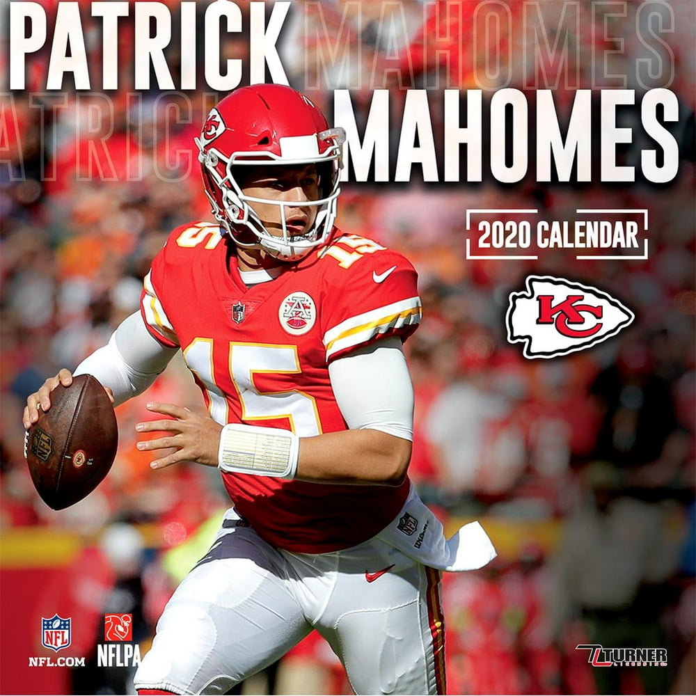 Kansas City Chiefs Patrick Mahomes 2020 12x12 Player Wall Calendar