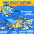 thumbnail image 5 of Frontoytall Military Helicopter Toys Set with Military Vehicles, Army Vehicle Car Toys, Army Toy Tank, Helicopter for Kids Christmas Birthday Party Gift for Over 3 Years Old Boys Girls, Green, 5 of 7