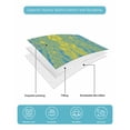 thumbnail image 5 of Quilts Twin Size, Blue Yellow Jellyfish Soft Comforter Bedding Set for Bed, Summer Beach Coastal Modern Art Lightweight Quilted Bedspread with Pillow Cover(2 Pieces) for All Season, 68x86 Inch, 5 of 6