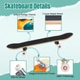 thumbnail image 4 of 31'' Complete Skateboard 7 Layer Canadian Maple Double Kick Deck Skateboards surfer big wave retro poster california vintage Skate Board for Beginner Adult Gifts, 4 of 5